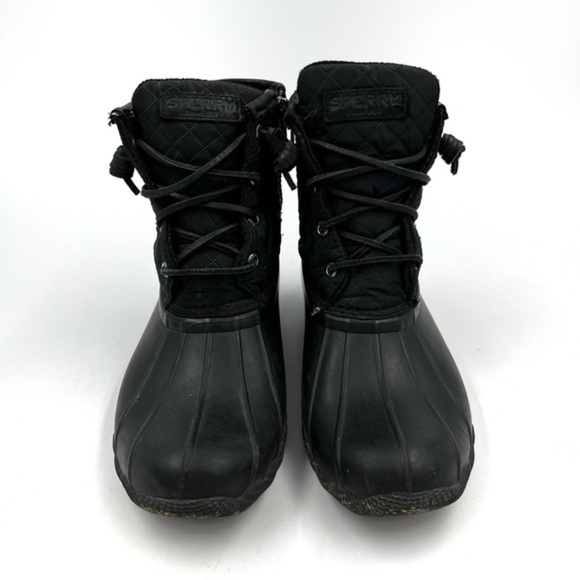 Sperry All Black Waterproof Duck Boots Size 8 - Picture 4 of 7